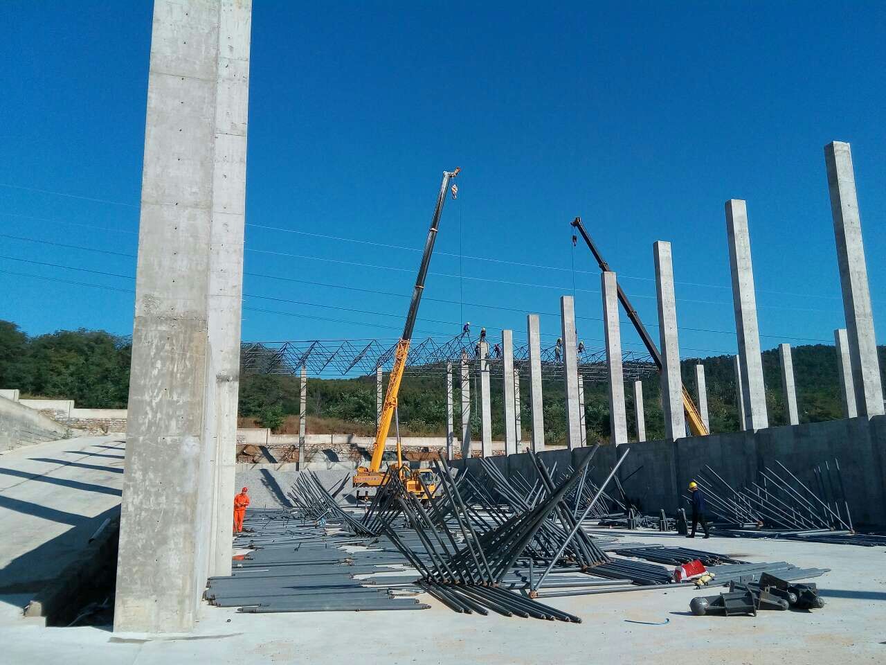 安徽威海搅拌站网架
